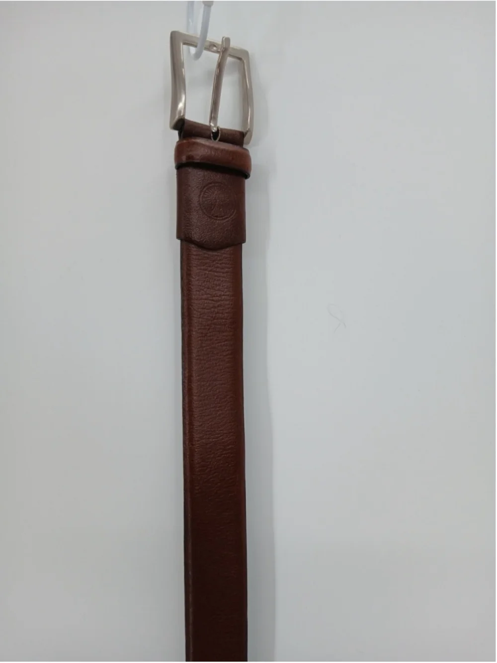 Weatherproof Men's Brown Leather Belt Italy Size 38 Eurometal Buckle